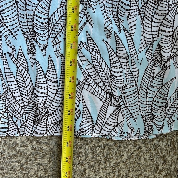 🦋 H&M Blue White Floral Button Down Midi Dress Size 8 - Picture 6 of 7